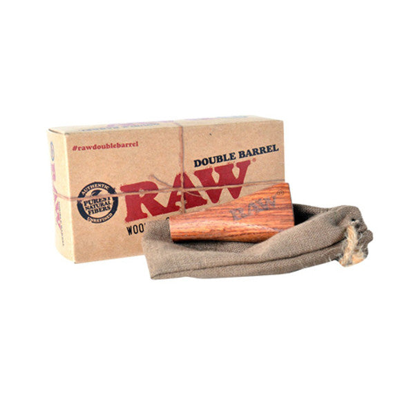 RAW Double Barrel Wooden Cigarette Holder