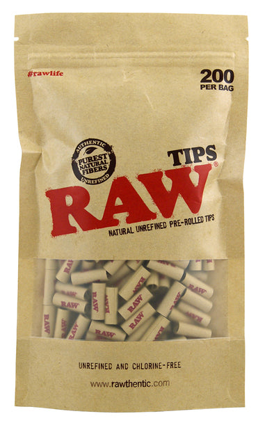 RAW Tips Pre-Rrolled Bag 200 pcs