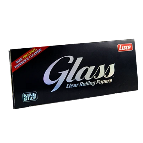 LUXE GLASS KING SIZE CLEAR ROLLING PAPER - 40 LEAVES