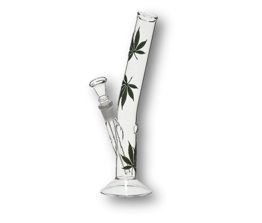 26cm Glass Leaf Waterpipe