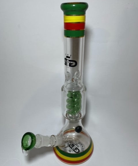 36cm Rasta Thick Glass Bong With Percolator