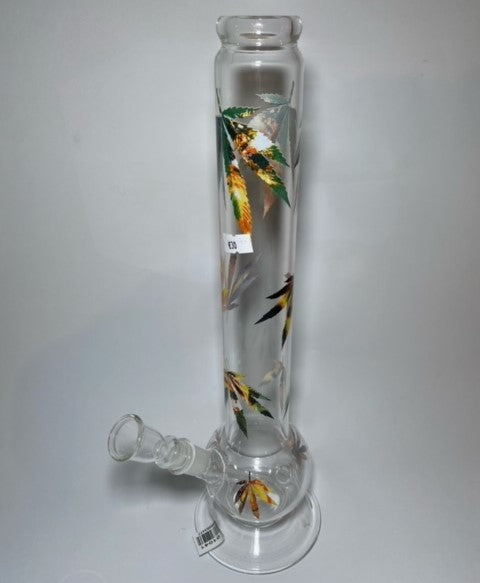 38cm Glass Leaf Design Water Bong