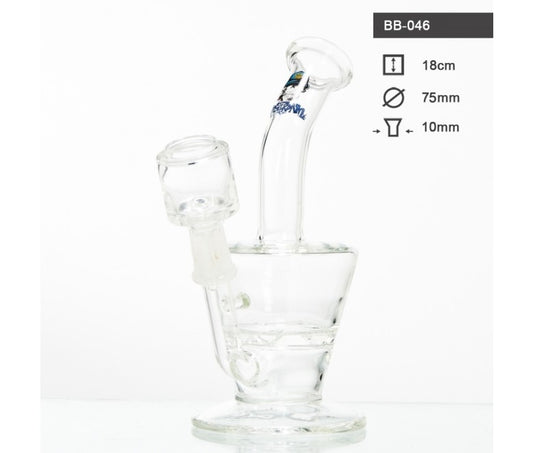 18cm Glass Amsterdam Tornado Disc Oil Bubbler / Dab Rig