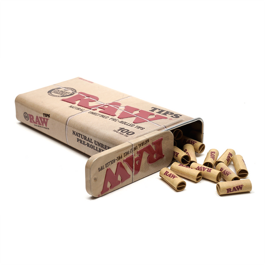 RAW Pre-Rolled Tips + Tin